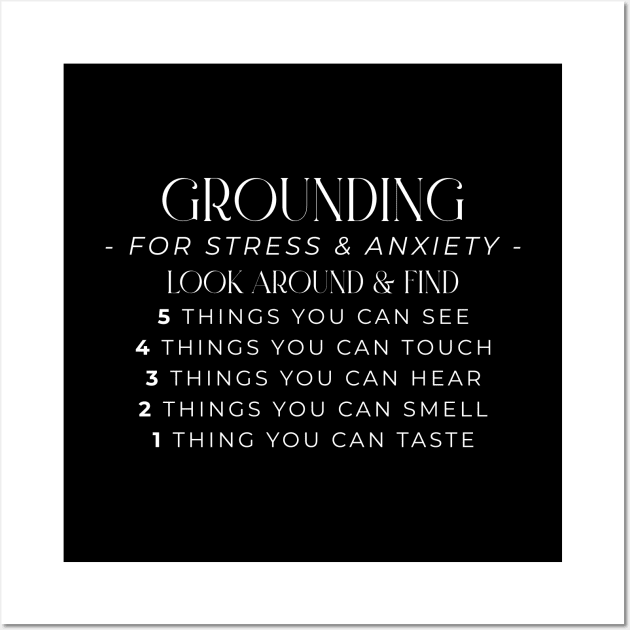 Grounding for Stress and Anxiety Wall Art by BeKindToYourMind